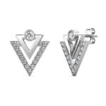 Vora 18K Fehérarany bevonatú swarovski kristályos fülbevaló - Image 3