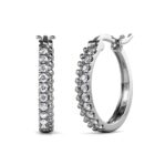 Mora 18K Fehérarany bevonatú swarovski kristályos fülbevaló