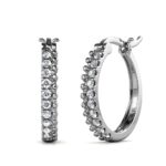 Mora 18K Fehérarany bevonatú swarovski kristályos fülbevaló