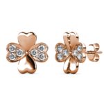 Clover Orel 18K Rózsaarany bevonatú swarovski kristályos fülbevaló - Image 3