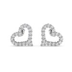 Beam szives 18K Fehérarany bevonatú swarovski kristályos fülbevaló - Image 2