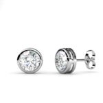 Opia 18K Fehérarany bevonatú swarovski kristályos fülbevaló - Image 2