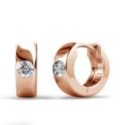 Flix karika 18K Rózsaarany bevonatú swarovski kristályos fülbevaló