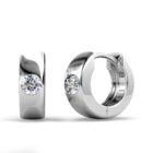 Flux karika 18K Fehérarany bevonatú swarovski kristályos fülbevaló