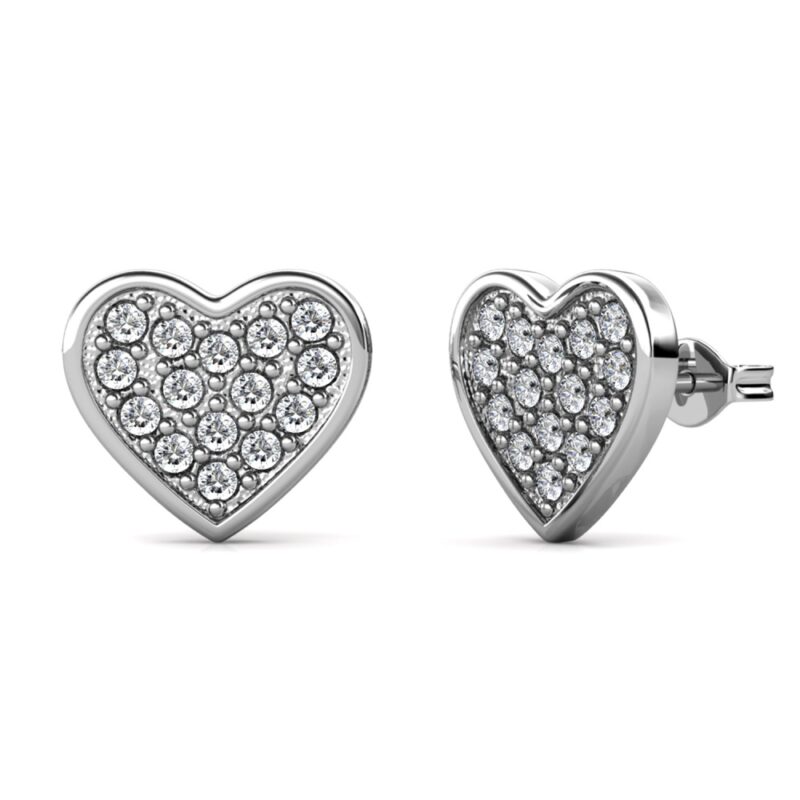 Mysa 18K Fehérarany bevonatú swarovski kristályos fülbevaló