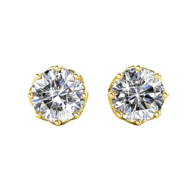 Zen 18K Sárgaarany bevonatú swarovski kristályos fülbevaló