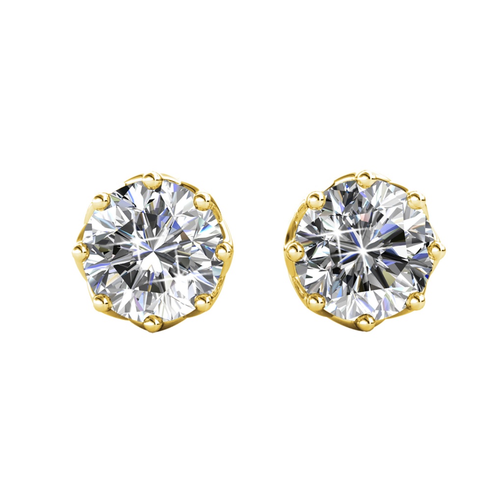 Zen 18K Sárgaarany bevonatú swarovski kristályos fülbevaló Zen 18K Sárgaarany bevonatú swarovski kristályos fülbevaló