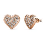 Mysa 18K Rózsaarany bevonatú swarovski kristályos fülbevaló