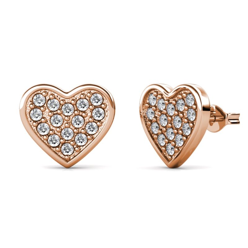 Mysa 18K Rózsaarany bevonatú swarovski kristályos fülbevaló