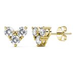 Coral 18K Sárgaarany bevonatú swarovski kristályos fülbevaló - Image 3