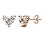 Coral 18K Rózsaarany bevonatú swarovski kristályos fülbevaló - Image 3