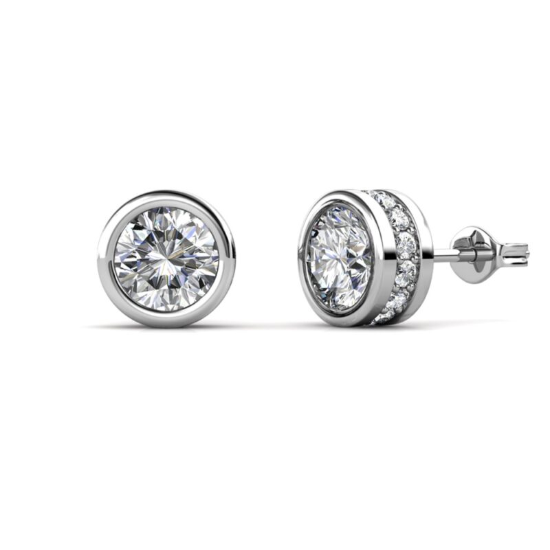 Sana 18K Fehérarany bevonatú swarovski kristályos fülbevaló