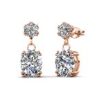 Wila 18K Rózsaarany bevonatú swarovski kristályos fülbevaló - EkszerWebshop.hu