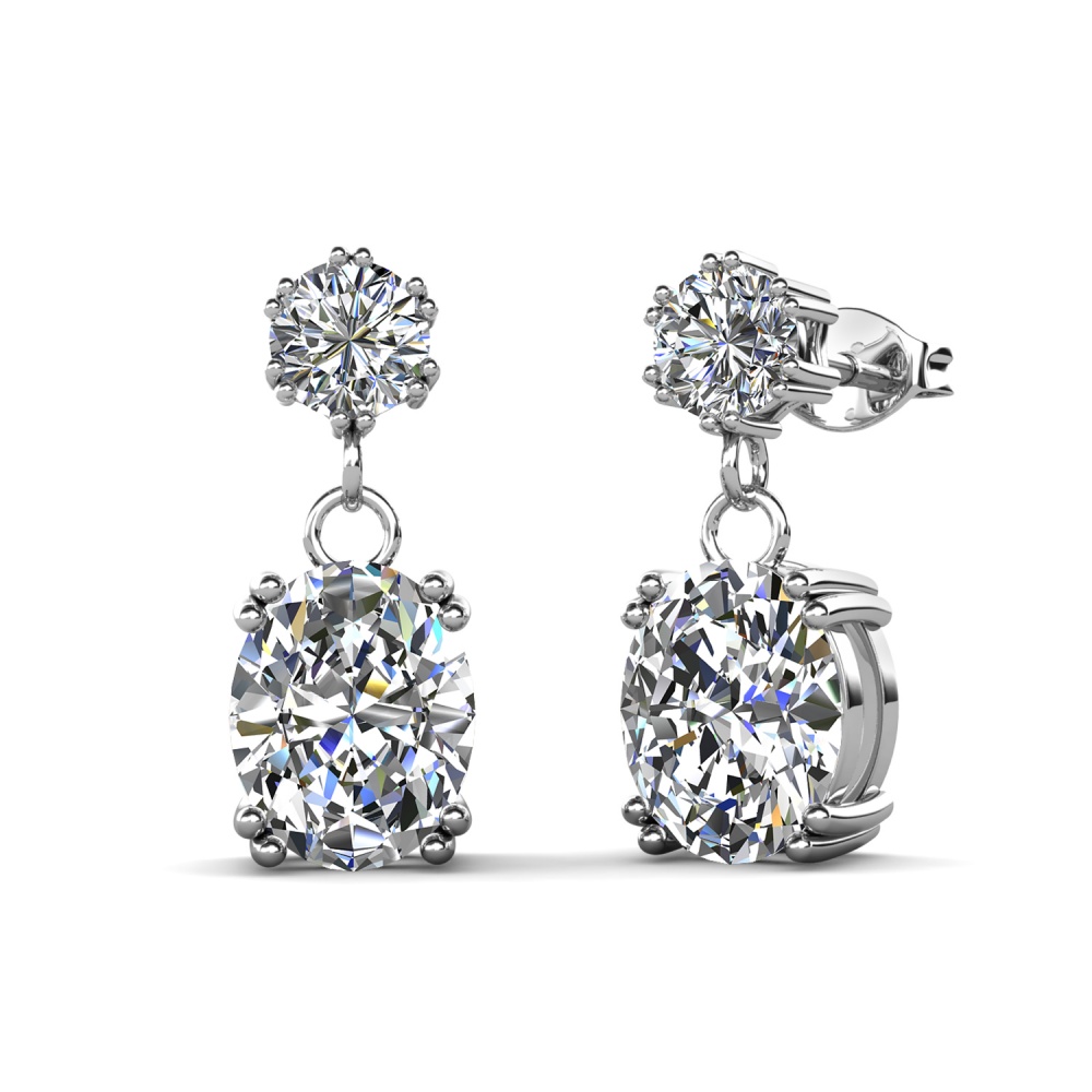 18K Fehérarany bevonatú swarovski kristályos fülbevaló - Wila - EkszerWebshop.hu 18K Fehérarany bevonatú swarovski kristályos fülbevaló - Wila - EkszerWebshop.hu
