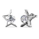 Csillag 18K Fehérarany bevonatú swarovski kristályos fülbevaló - Ora - EkszerWebshop.hu