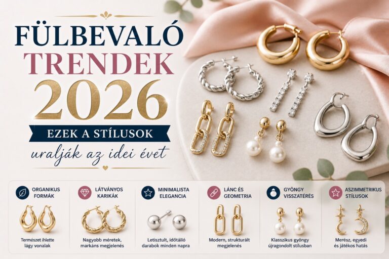 Fülbevaló trendek 2026 – ezek a stílusok uralják az idei évet - Ekszerwebshop.hu Fülbevaló trendek 2026 – ezek a stílusok uralják az idei évet