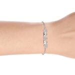 Rhea szives 18K Fehérarany bevonatú swarovski kristályos karkötő - Image 3