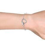 Elara szives 18K Fehérarany bevonatú swarovski kristályos karkötő - Image 4