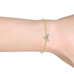 Iris 18K Sárgaarany bevonatú swarovski kristályos karkötő - Image 3