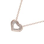 Alva szives 18K Rózsaarany bevonatú swarovski kristályos nyaklánc - Image 4