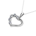 ZoraX szives 18K Fehérarany bevonatú swarovski kristályos nyaklánc - Image 4