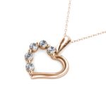 ZoraX szives 18K Rózsaarany bevonatú swarovski kristályos nyaklánc - Image 4