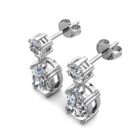 18K Fehérarany bevonatú swarovski kristályos fülbevaló - Wila - EkszerWebshop.hu