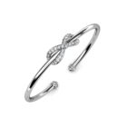 Aura 18K Fehér arany bevonatú swarovski kristályos karkötő