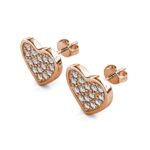 Mysa szives 18K rózsaarany bevonatú swarovski kristályos fülbevaló - Image 2