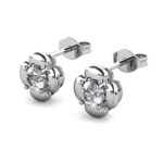 Jiva 18K Fehérarany bevonatú swarovski kristályos fülbevaló - Image 2