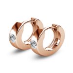 Flix karika 18K Rózsaarany bevonatú swarovski kristályos fülbevaló - Image 2