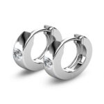 Flux karika 18K Fehérarany bevonatú swarovski kristályos fülbevaló - Image 5