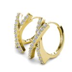 Bria 18K Sárgaarany bevonatú swarovski kristályos fülbevaló - Image 2