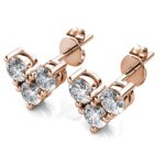 Coral 18K Rózsaarany bevonatú swarovski kristályos fülbevaló - Image 4