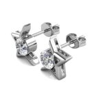 Csillag 18K Fehérarany bevonatú swarovski kristályos fülbevaló - Ora - EkszerWebshop.hu