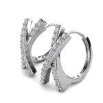 Bria 18K Fehérarany bevonatú swarovski kristályos fülbevaló - Image 5