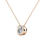 Gema 18K Rózsaarany bevonatú swarovski kristályos nyaklánc