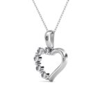 ZoraX szives 18K Fehérarany bevonatú swarovski kristályos nyaklánc - Image 5