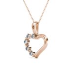 ZoraX szives 18K Rózsaarany bevonatú swarovski kristályos nyaklánc - Image 2