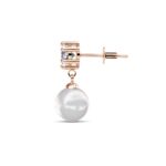 Muse gyöngyös 18K Rózsaarany bevonatú swarovski kristályos fülbevaló - Image 5