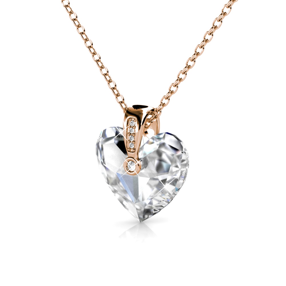 Szív alakú 18K Rózsaarany bevonatú swarovski kristályos nyaklánc - Pure - EkszerWebshop.hu Szív alakú 18K Rózsaarany bevonatú swarovski kristályos nyaklánc - Pure - EkszerWebshop.hu