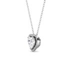 18K Fehérarany bevonatú swarovski kristályos nyaklánc - Heart - EkszerWebshop.hu