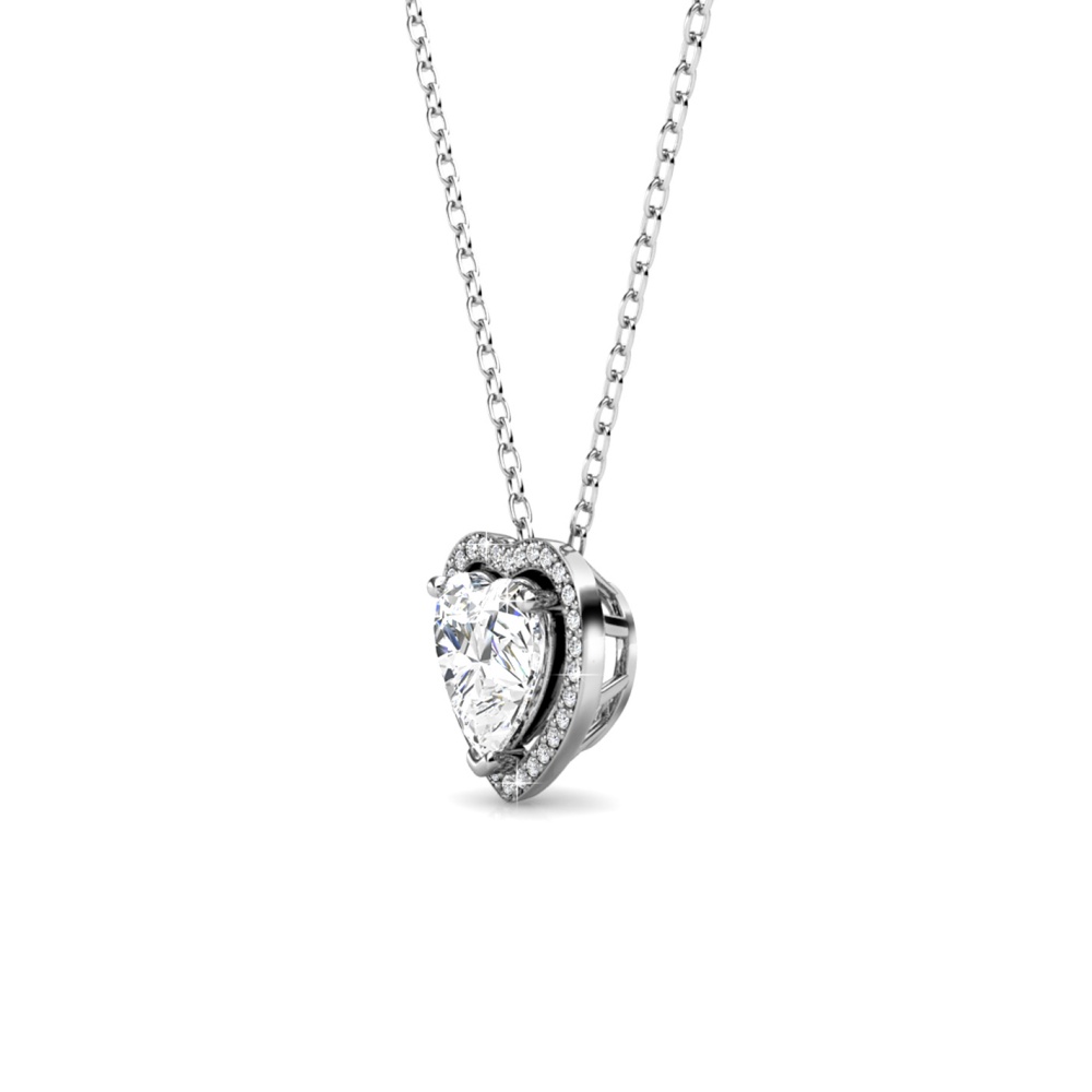 18K Fehérarany bevonatú swarovski kristályos nyaklánc - Heart - EkszerWebshop.hu 18K Fehérarany bevonatú swarovski kristályos nyaklánc - Heart - EkszerWebshop.hu