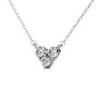 Szív 18K Fehérarany bevonatú swarovski kristályos nyaklánc - Triangle - EkszerWebshop.hu