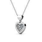 Szív 18K Fehérarany bevonatú swarovski kristályos nyaklánc - Rosa - EkszerWebshop.hu