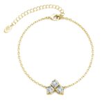 Iris 18K Sárgaarany bevonatú swarovski kristályos karkötő - Image 5