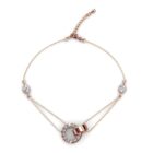 Iza 18K Rózsaarany bevonatú swarovski kristályos karkötő