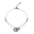 Iza 18K Fehérarany bevonatú swarovski kristályos karkötő