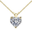 14K aranyozott 1 karátos Moissanite gyémánt 925 ezüst nyaklánc szív alakú medállal