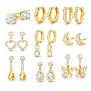 Aranyozott ezüst fülbevalók